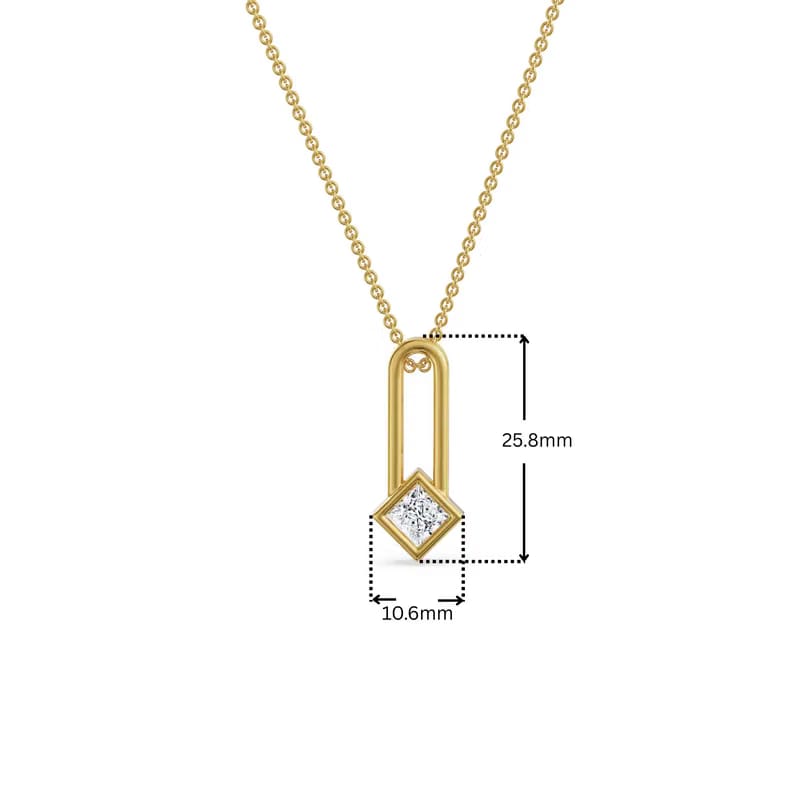 Anchor Princess Lab Grown Diamond Pendant