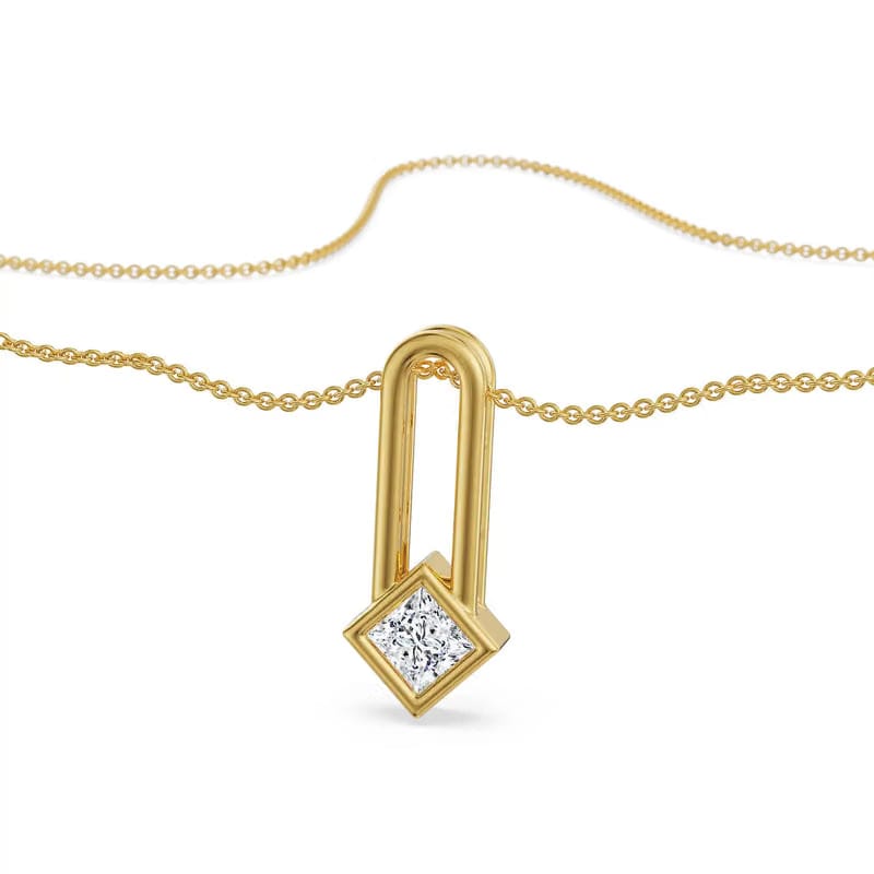 Anchor Princess Lab Grown Diamond Pendant 9KT