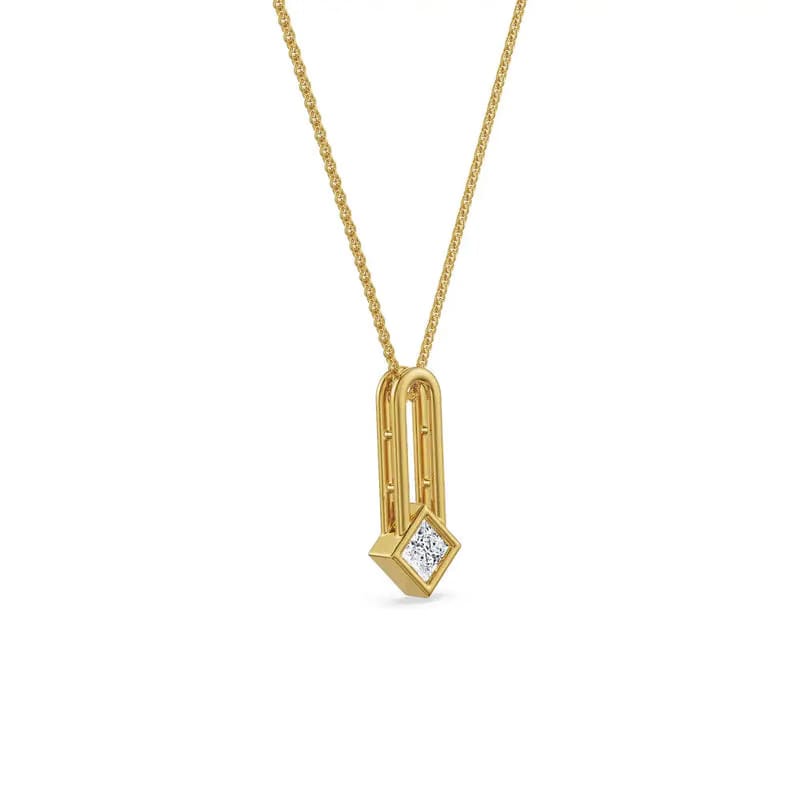 Anchor Princess Lab Grown Diamond Pendant 9KT