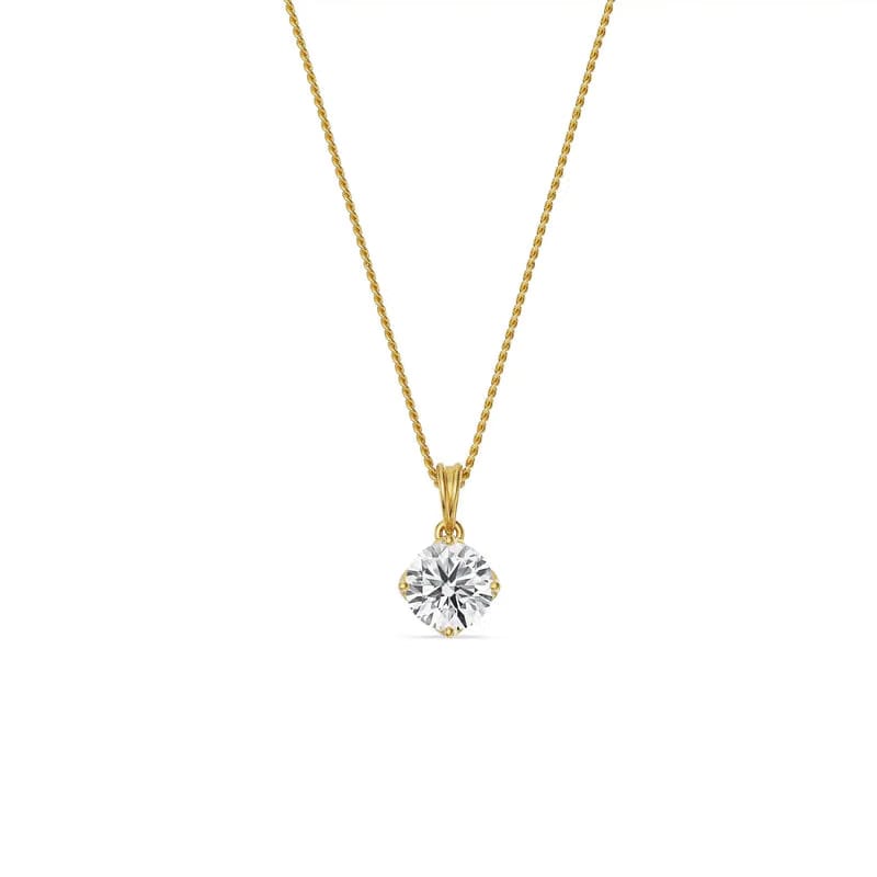 Anika Round Lab Grown Diamond Solitaire Pendant