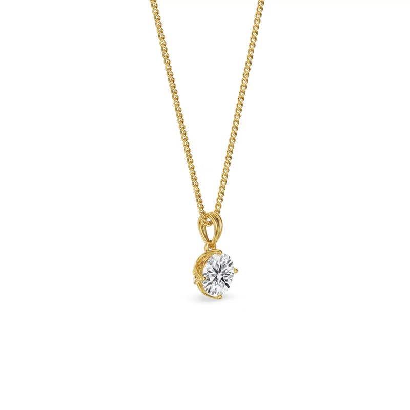 Anika Round Lab Grown Diamond Solitaire Pendant 9KT