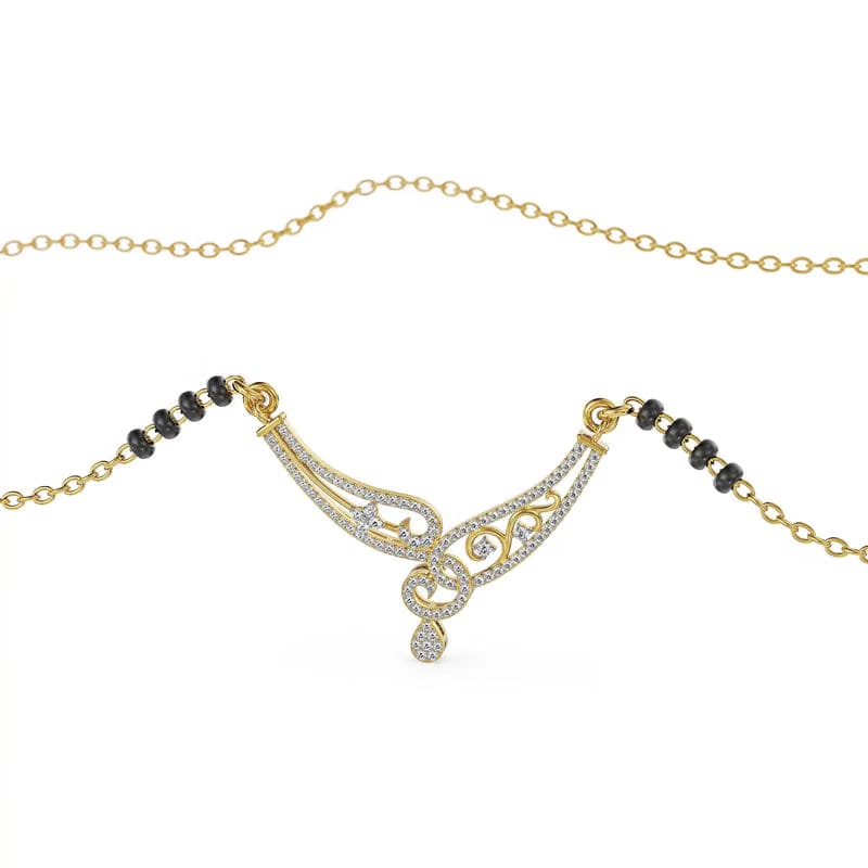 Aranya Floral Lab Grown Diamond Mangalsutra