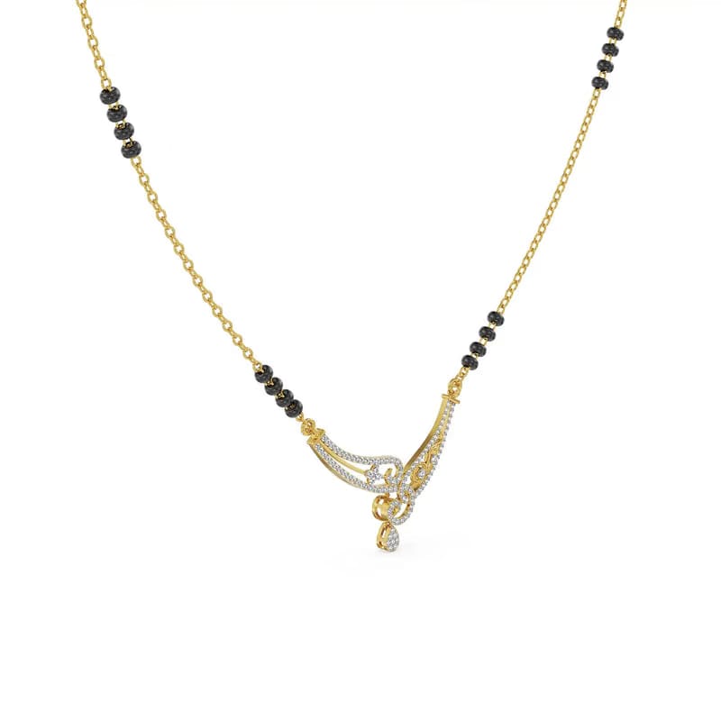 Aranya Floral Lab Grown Diamond Mangalsutra