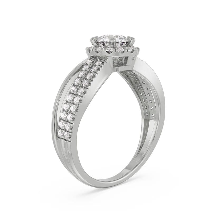 Artistic Round Lab Grown Diamond Ring 9KT