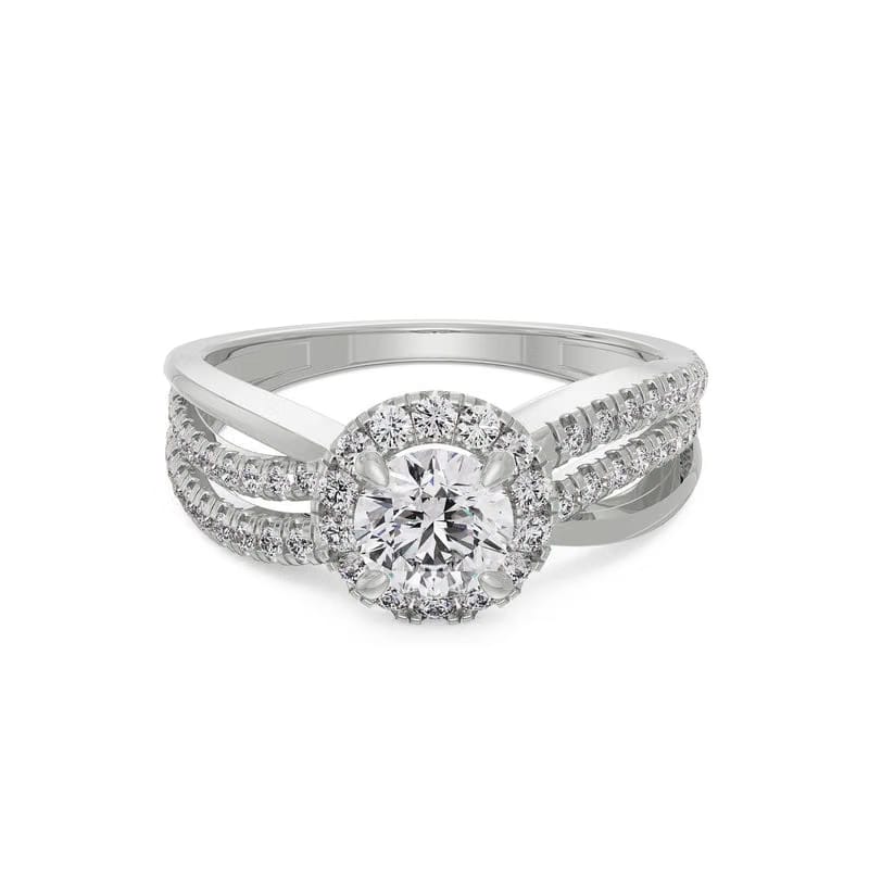 Artistic Round Lab Grown Diamond Ring_in_stock