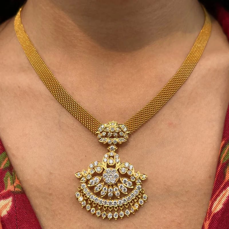 Attigai Diamond Necklace 9KT