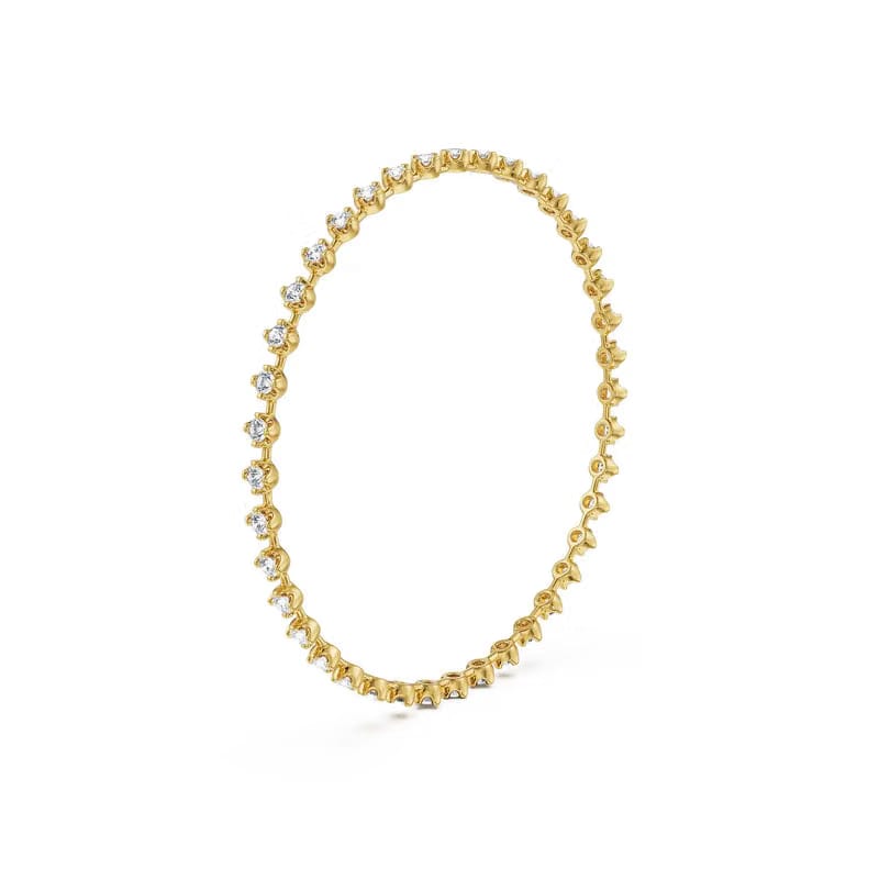 Aurora Glow Lab Grown Diamond Bangle 9KT