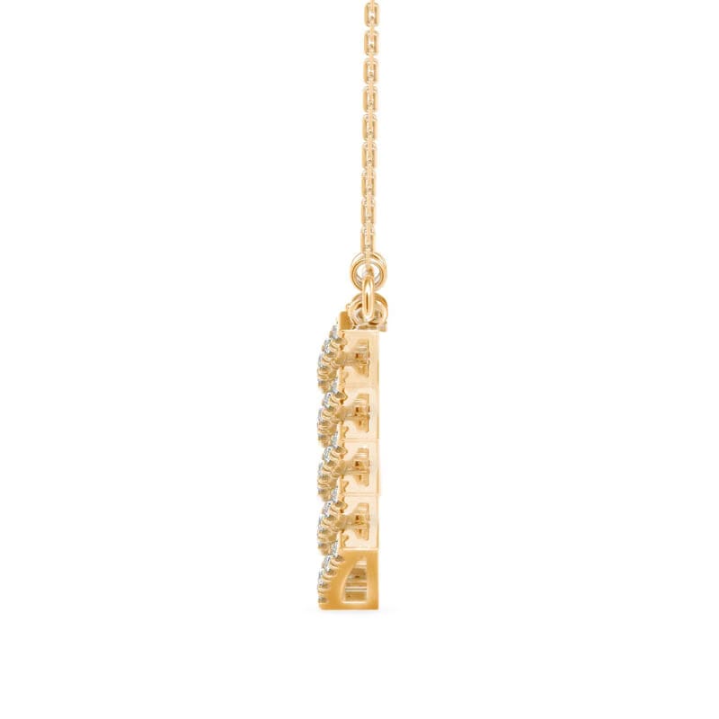 Baguette Bar Twist Lab Grown Diamond Necklace