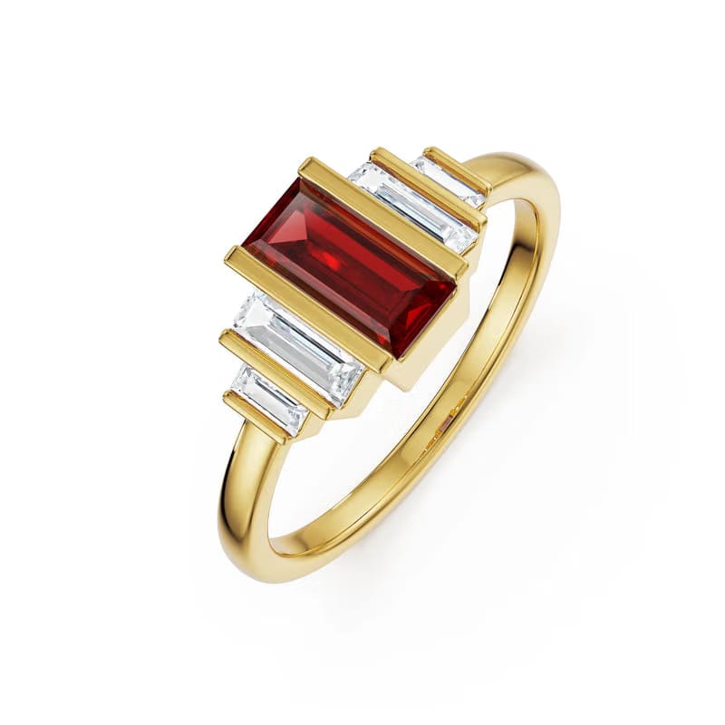 Baguette Bloom Lab Grown Diamond Ring