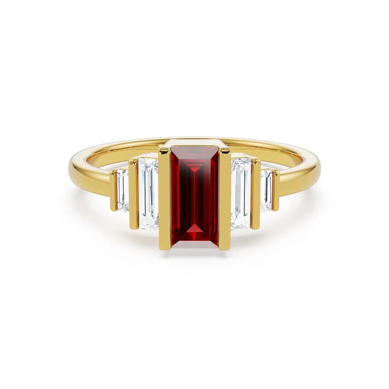 Baguette Bloom Lab Grown Diamond Ring 9KT