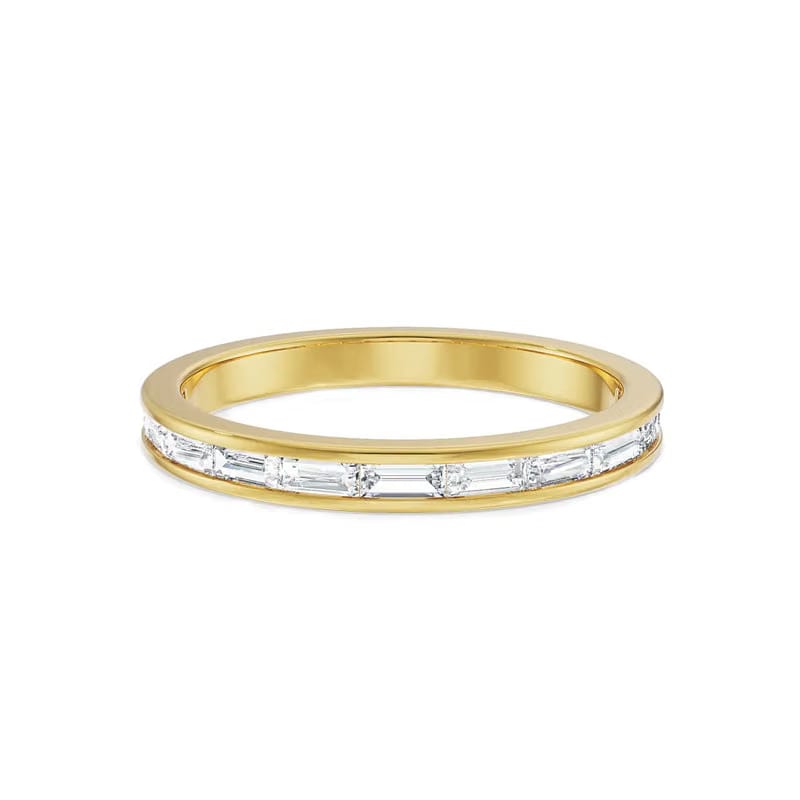 Baguette Straight Lab Grown Diamond Wedding Band