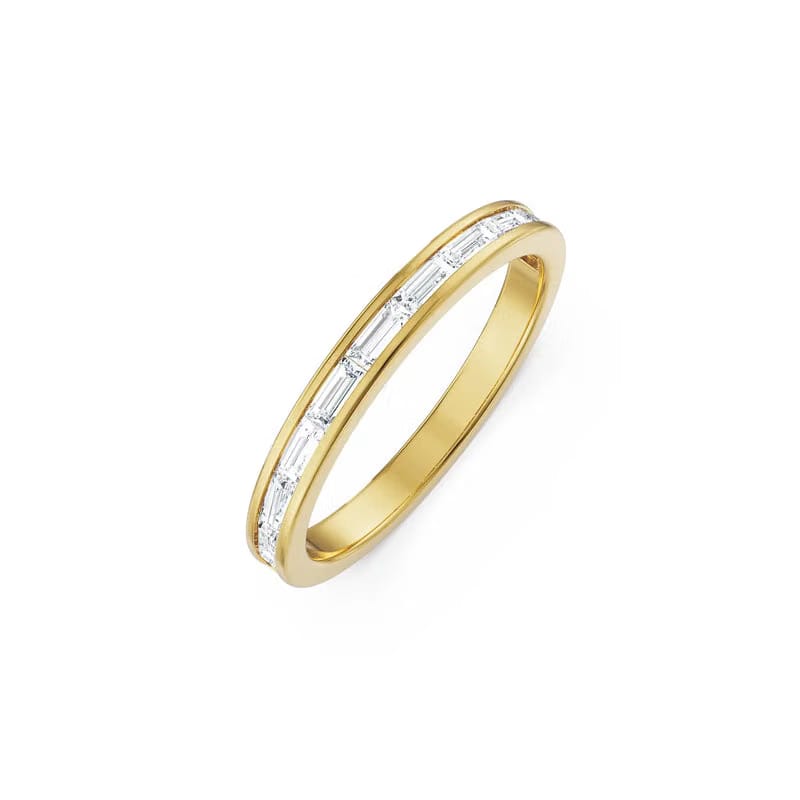 Baguette Straight Lab Grown Diamond Wedding Band