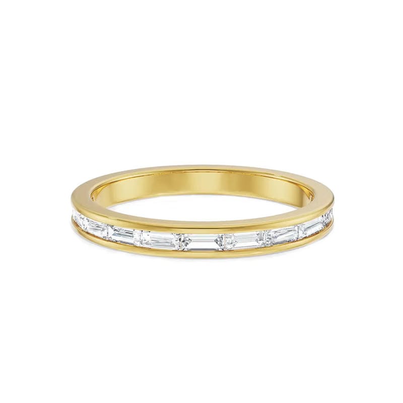 Baguette Straight Lab Grown Diamond Wedding Band 9KT