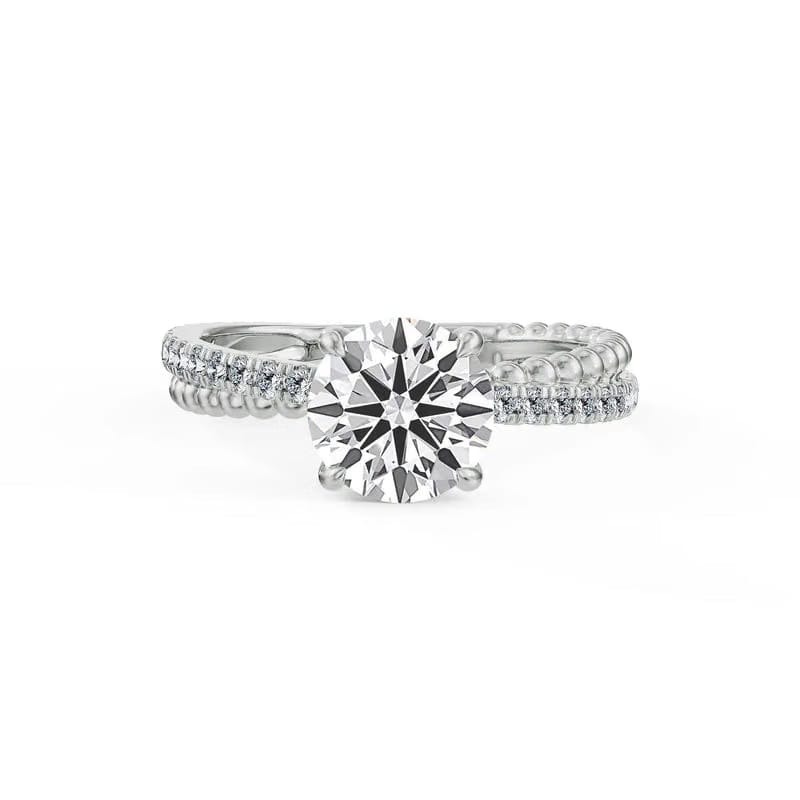 Beaded Bliss Hearts & Arrows Lab Grown Diamond Ring