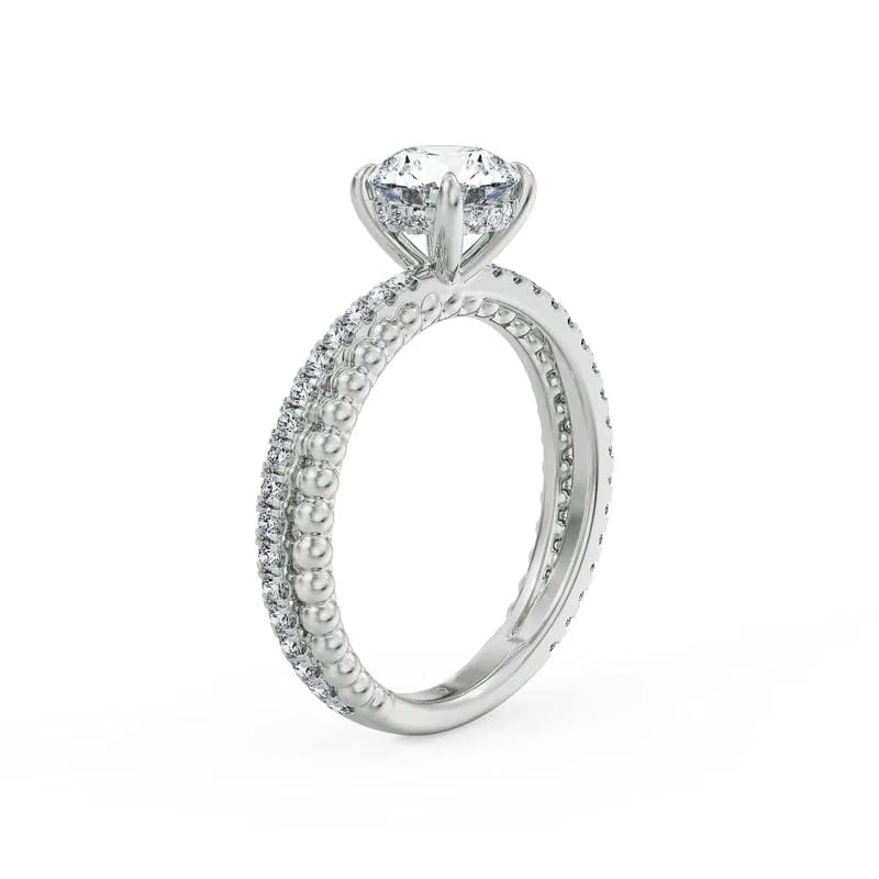 Beaded Bliss Hearts & Arrows Lab Grown Diamond Ring