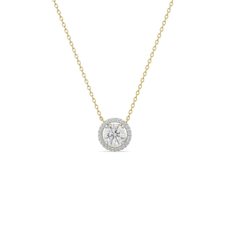 Betty Halo Round Lab Grown Diamond Pendant 9KT
