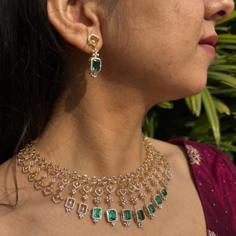 Blake Emerald Diamond Necklace
