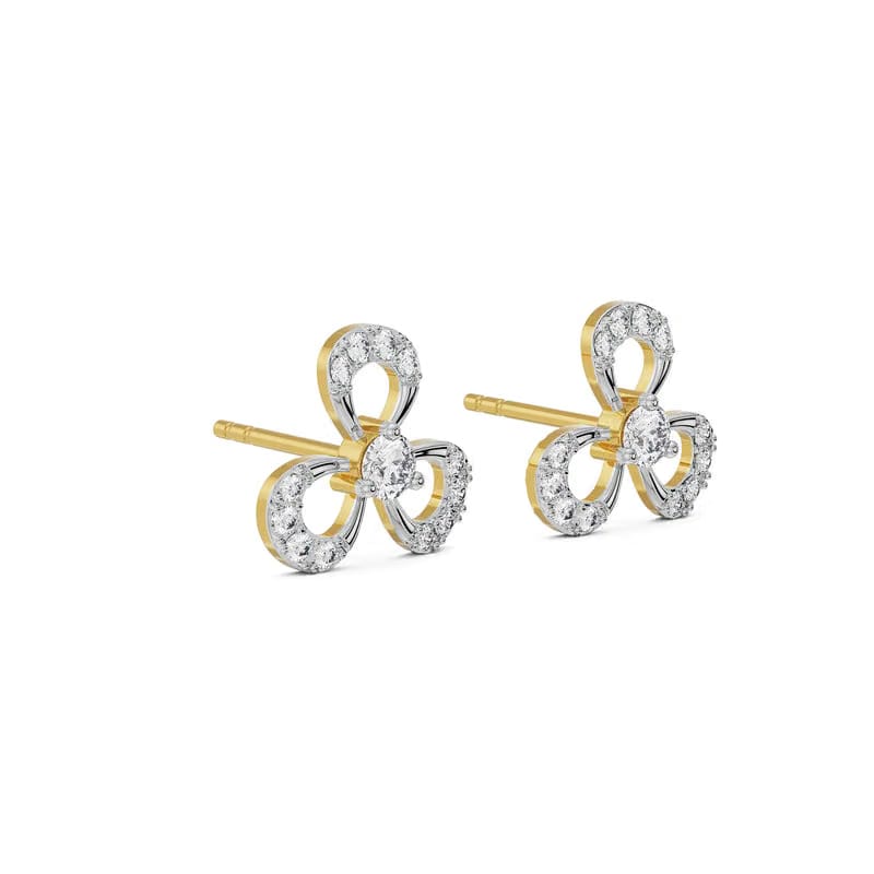 Blooming Floral Diamond Studs_in_stock