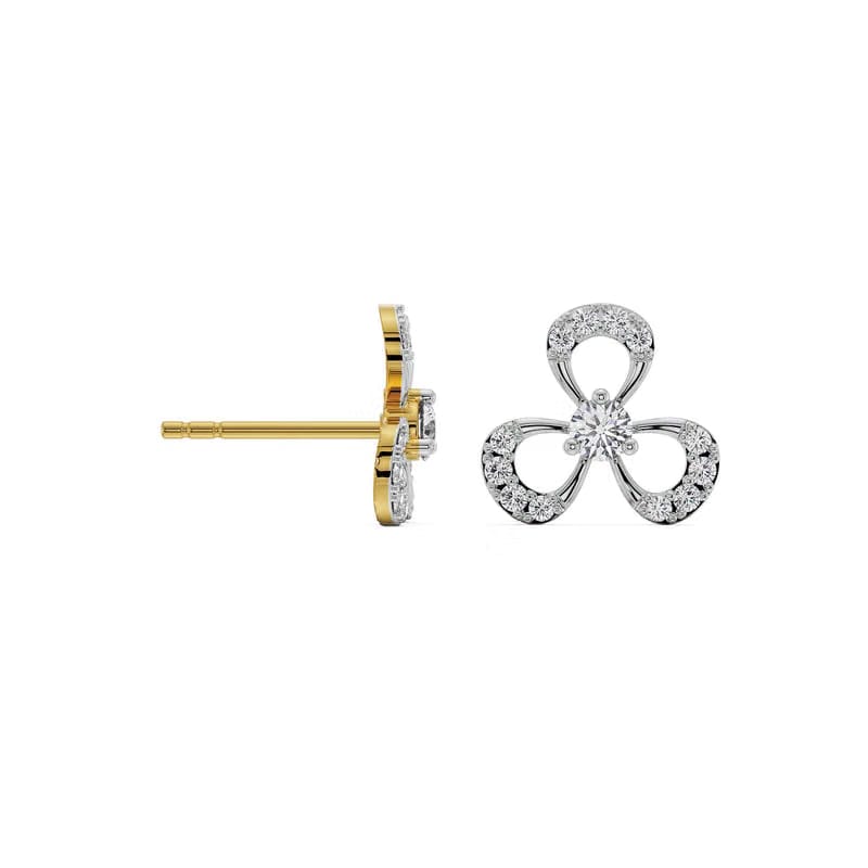 Blooming Floral Lab Grown Diamond Studs