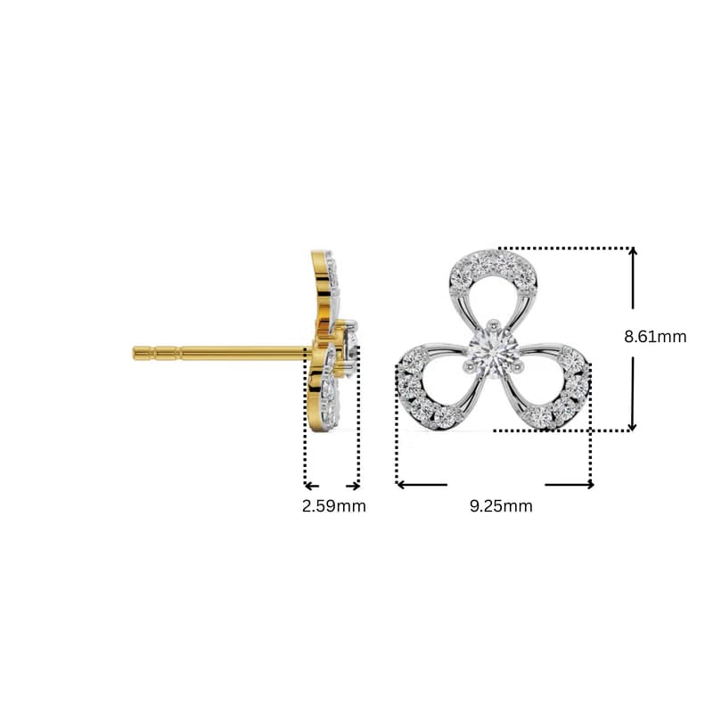 Blooming Floral Lab Grown Diamond Studs
