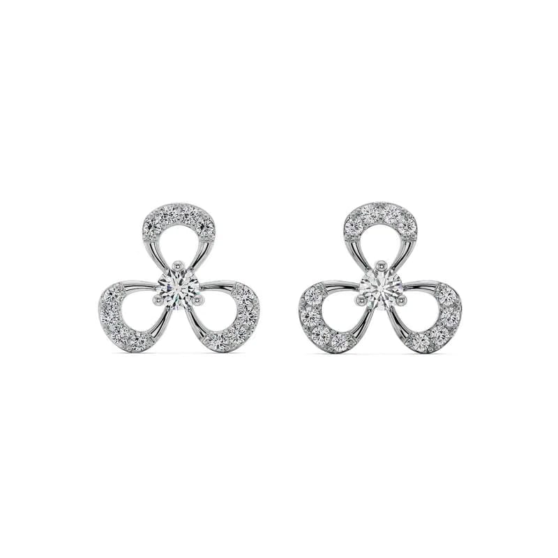 Blooming Floral Lab Grown Diamond Studs 9KT