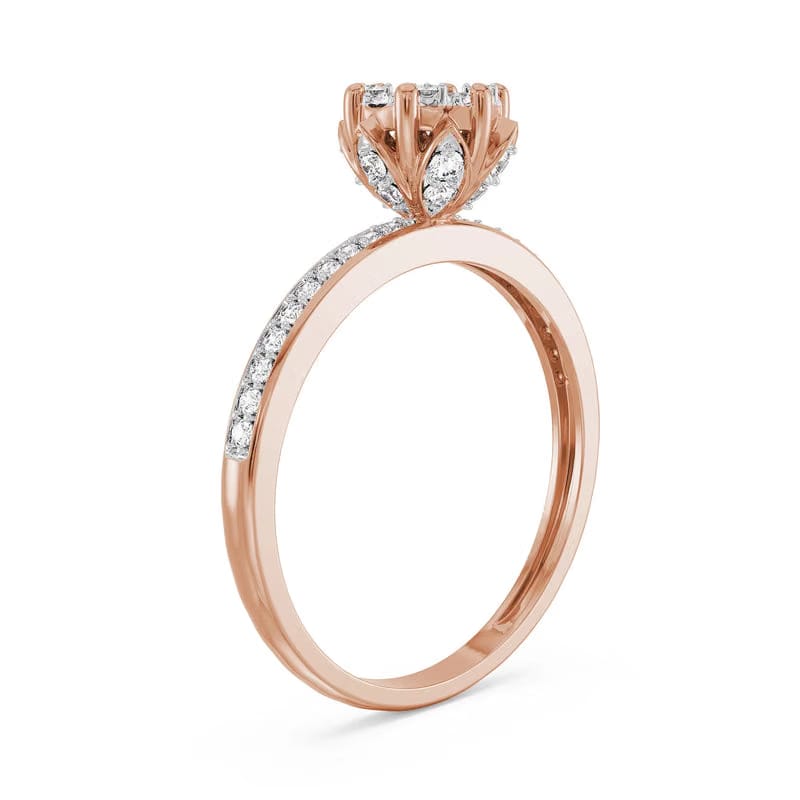 Blossom Brilliance Lab Diamond Solitaire Ring