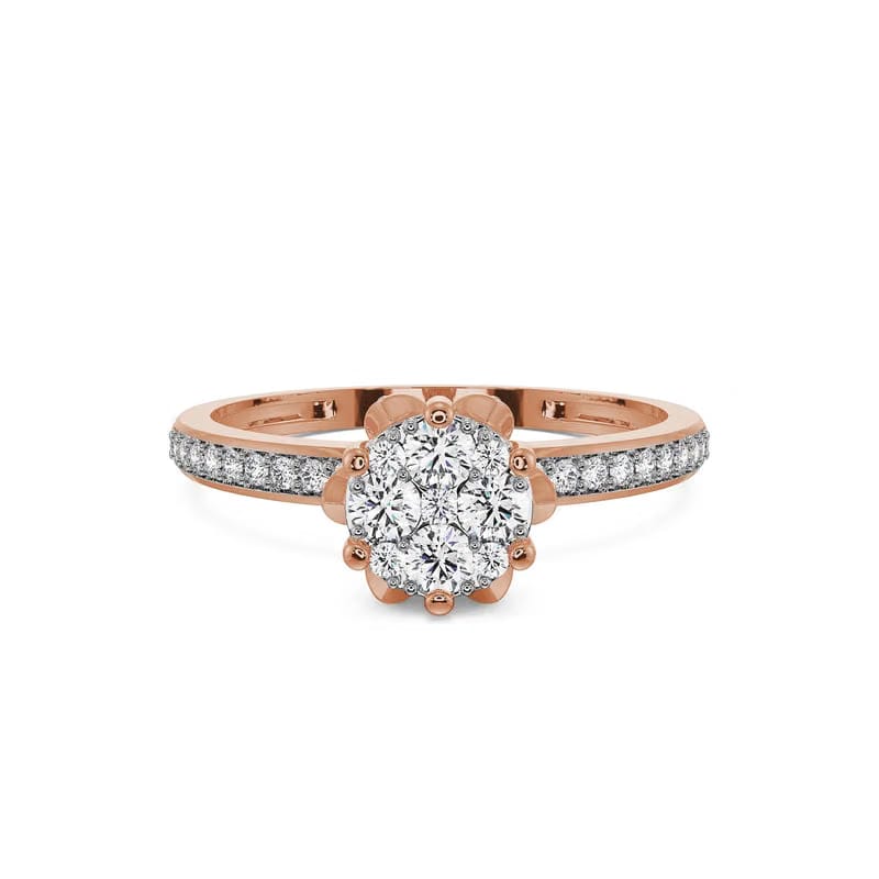Blossom Brilliance Lab Diamond Solitaire Ring 9KT