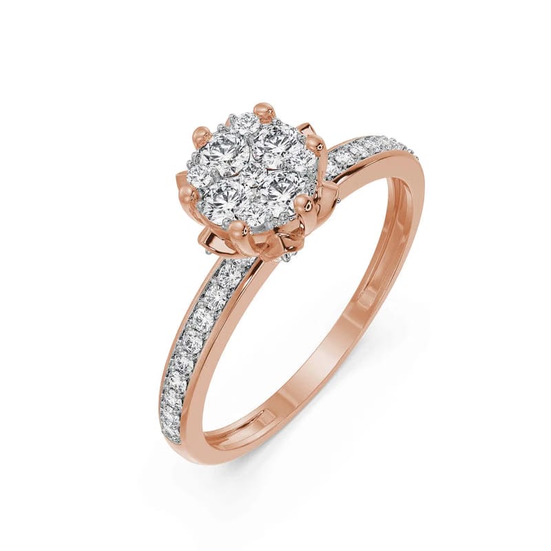 Blossom Brilliance Lab Diamond Solitaire Ring 9KT