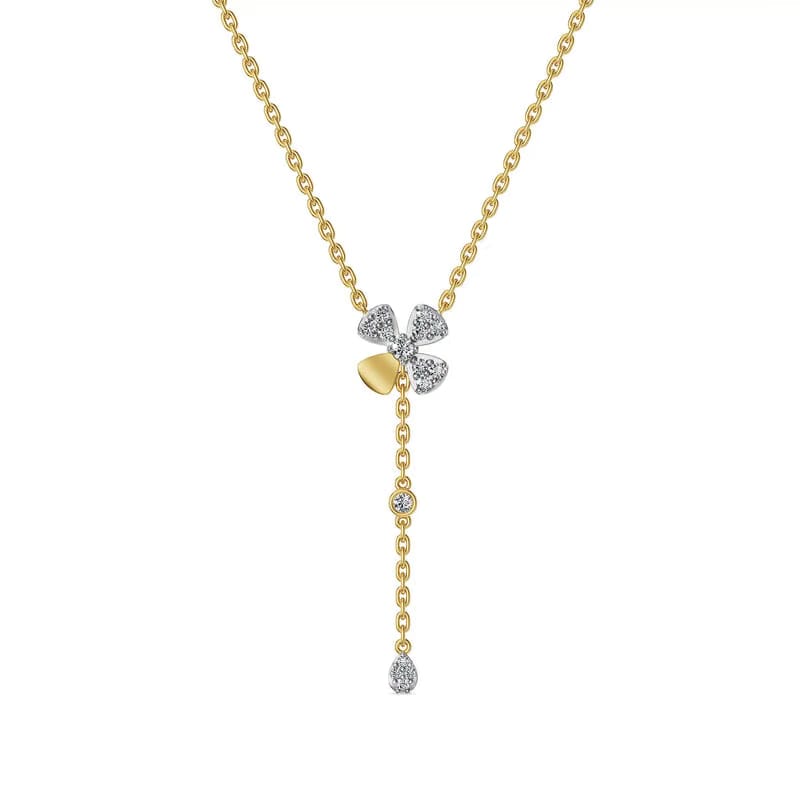 Blossom Cluster Cascade Lab Grown Diamond Necklace