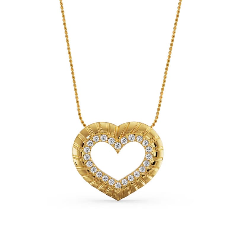 Blushing Heart Lab Grown Diamond Pendant