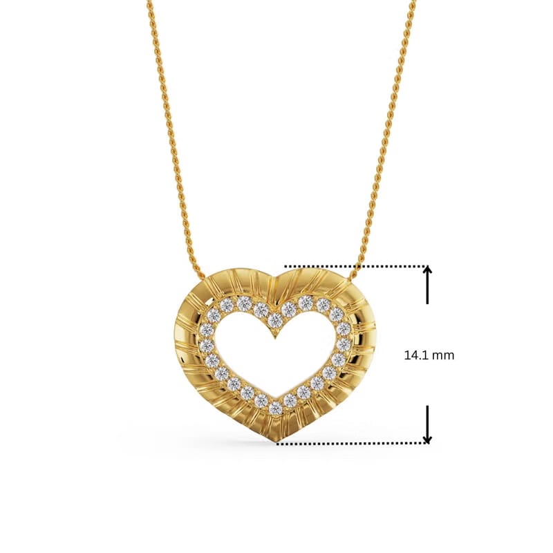 Blushing Heart Lab Grown Diamond Pendant