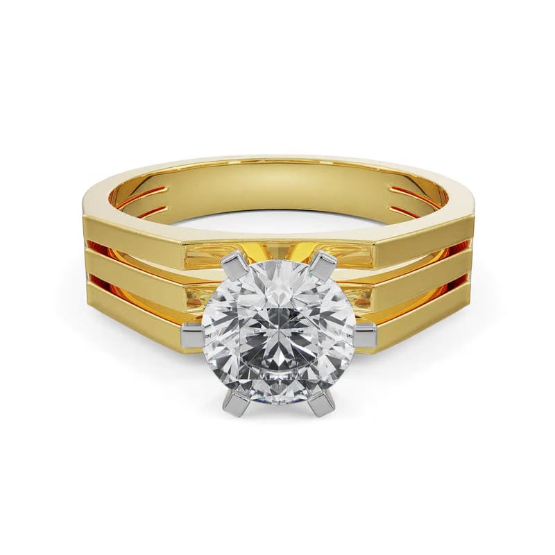 Bold Solitaire Lab Grown Diamond Ring 9KT