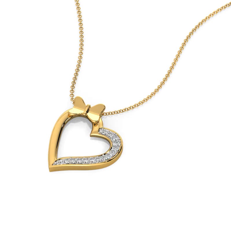 Bow of Love Lab Grown Diamond Necklace