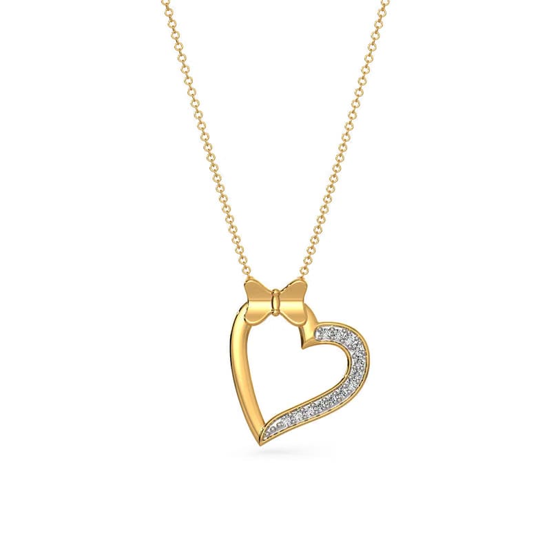 Bow of Love Lab Grown Diamond Necklace