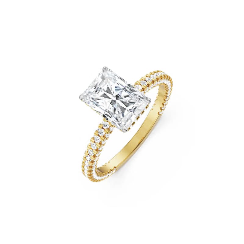 Bridal Radiant Lab Grown Diamond Ring