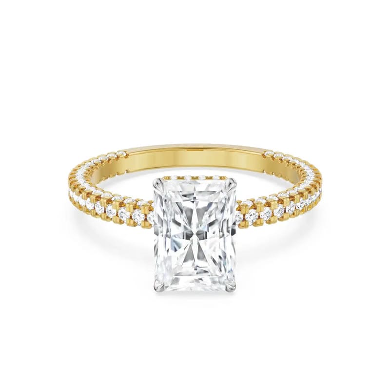 Bridal Radiant Lab Grown Diamond Ring 9KT