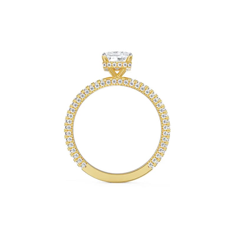 Bridal Radiant Lab Grown Diamond Ring 9KT