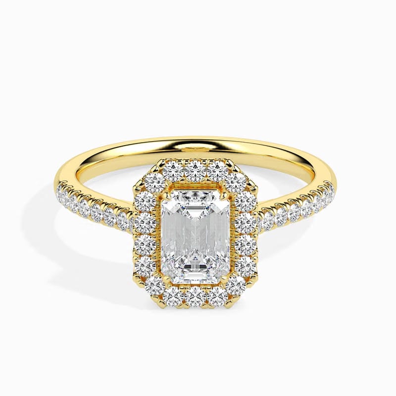 Brilliant Emerald Cut Lab Grown Diamond Ring