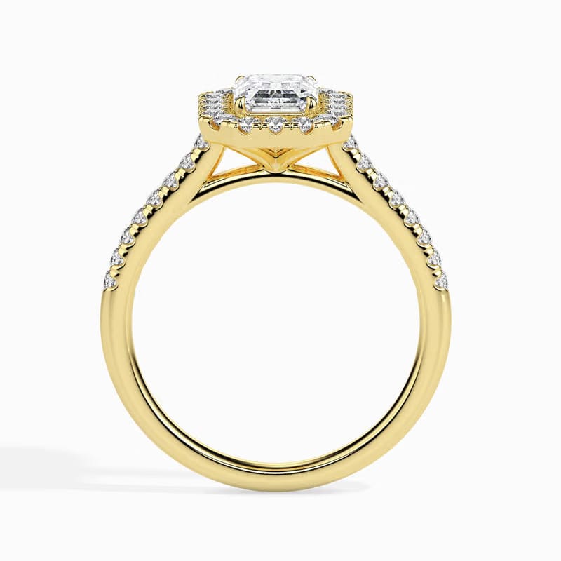 Brilliant Emerald Cut Lab Grown Diamond Ring