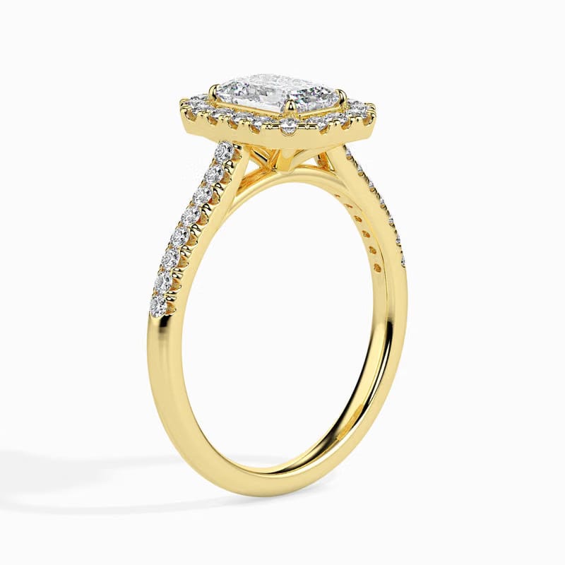 Brilliant Emerald Cut Lab Grown Diamond Ring