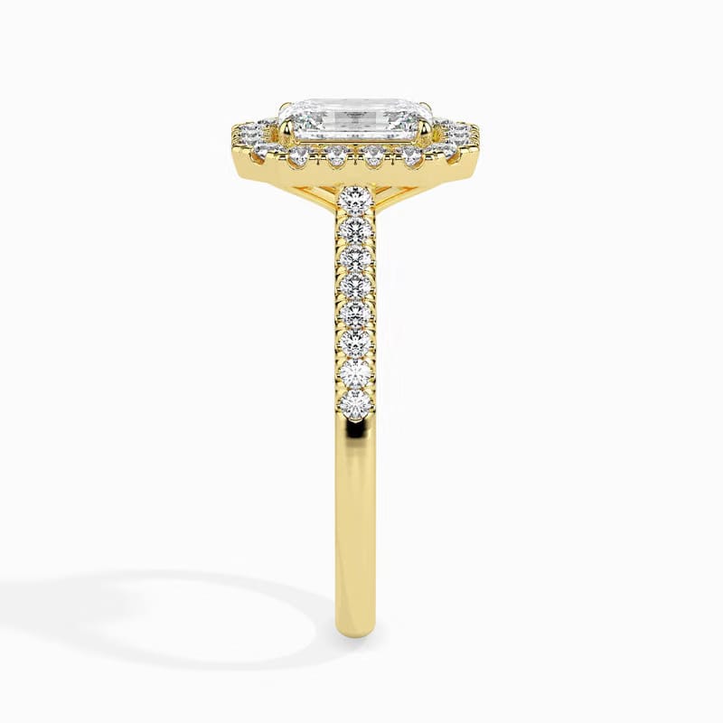 Brilliant Emerald Cut Lab Grown Diamond Ring