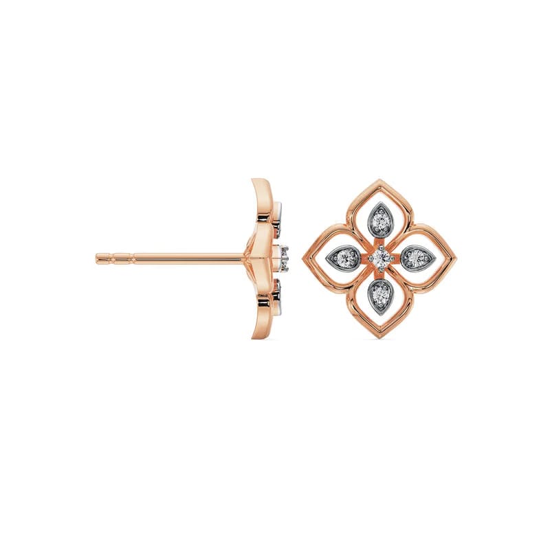 Brilliant Lab Grown Diamond Floral Studs