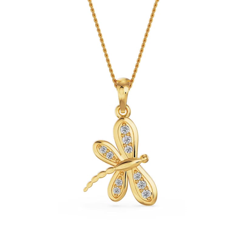Butterfly Lab Grown Diamond Pendant