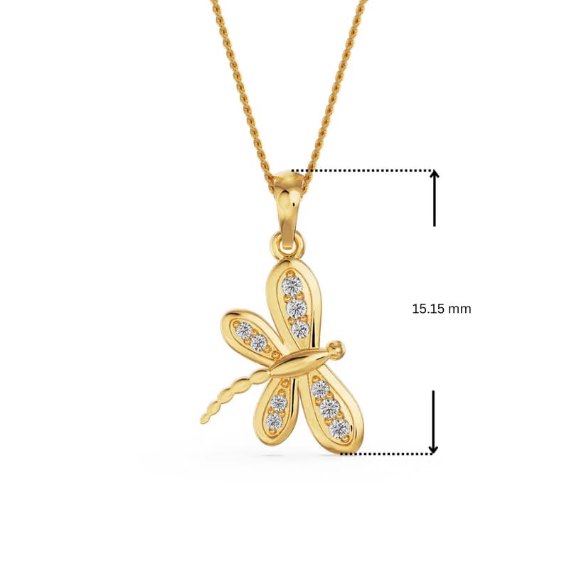 Butterfly Lab Grown Diamond Pendant