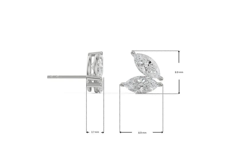 Butterfly Marquise Lab Grown Diamond Studs