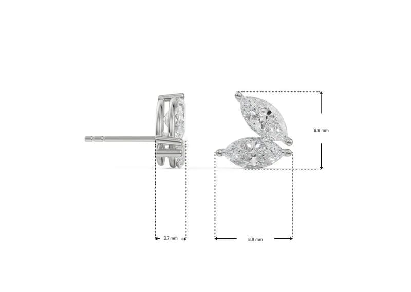 Butterfly Marquise Lab Grown Diamond Studs_in-stock