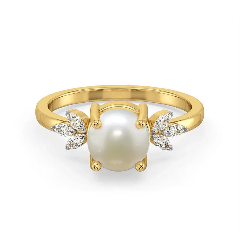 Celeste Lab Grown Diamond Pearl Ring
