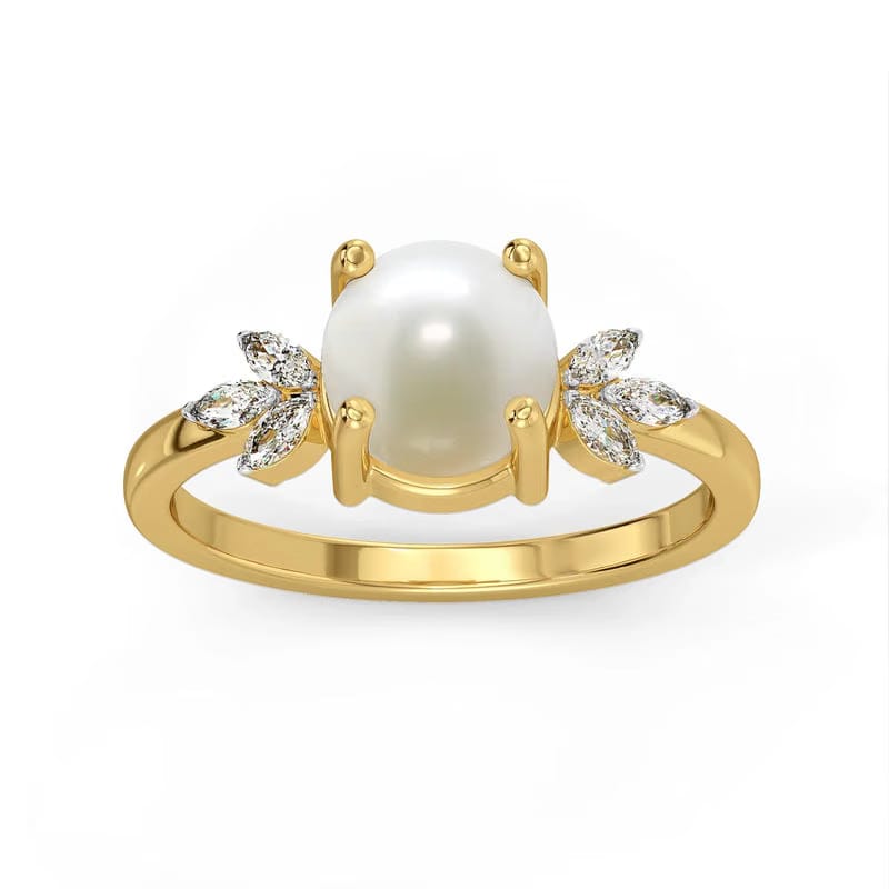 Celeste Lab Grown Diamond Pearl Ring