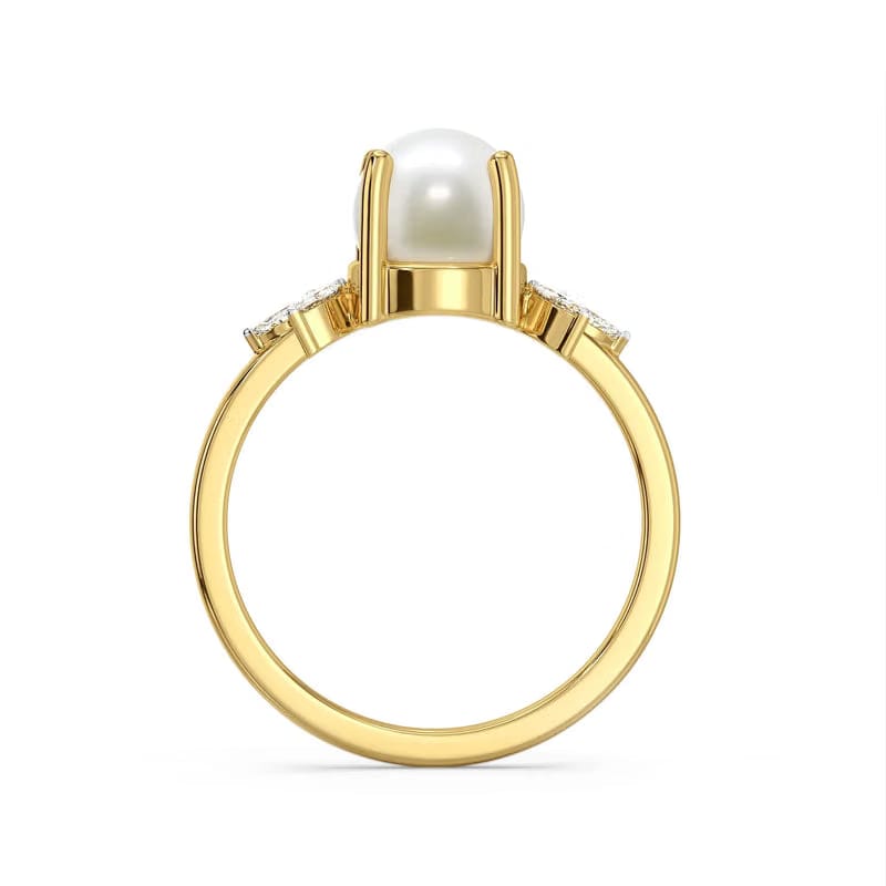 Celeste Lab Grown Diamond Pearl Ring