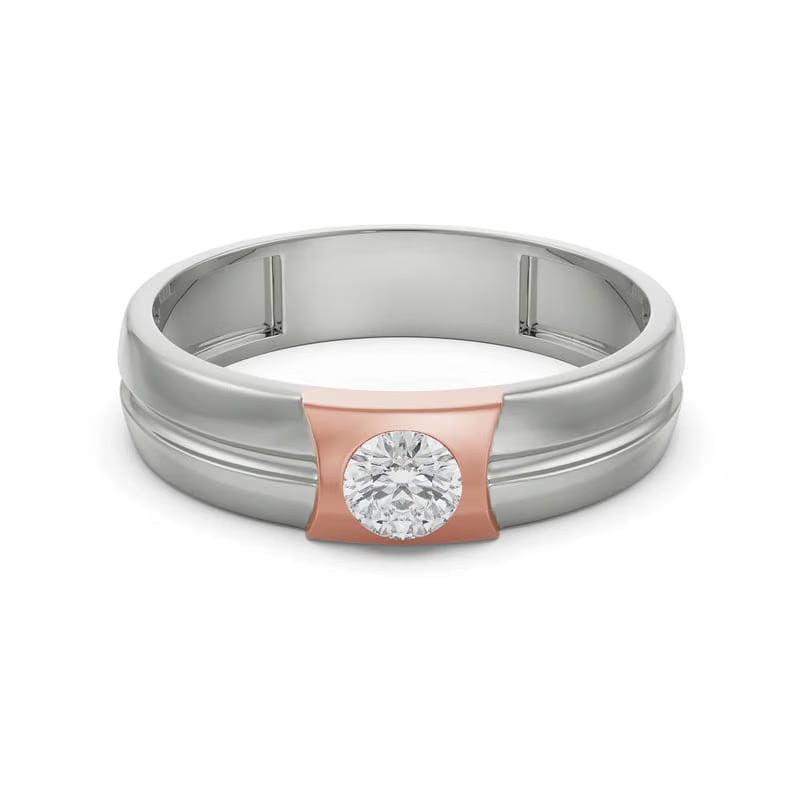 Charming Solitaire Lab Diamond Band for Men